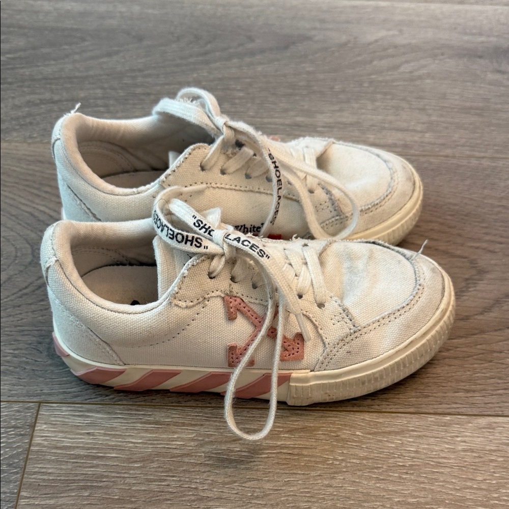 Off-White Kids Girl Vulcanized Sneaker 'White Powder Pink'